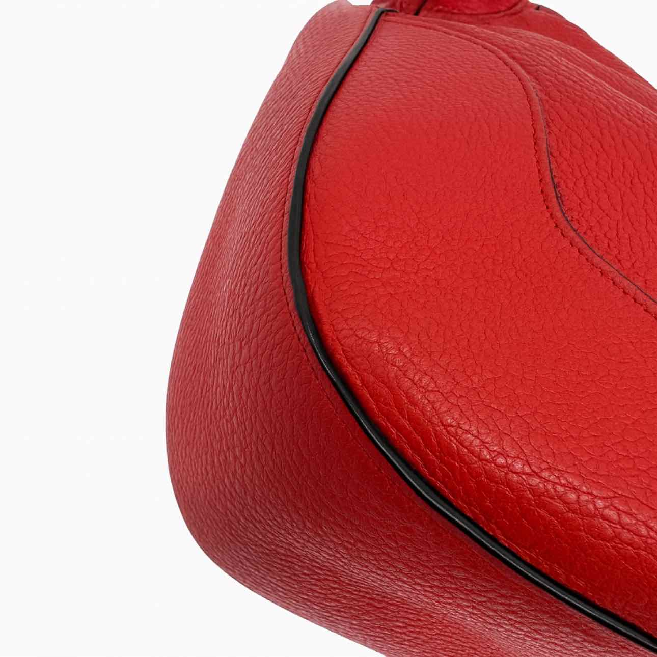 PRADA Vitello Daino Crossbody Bag Red