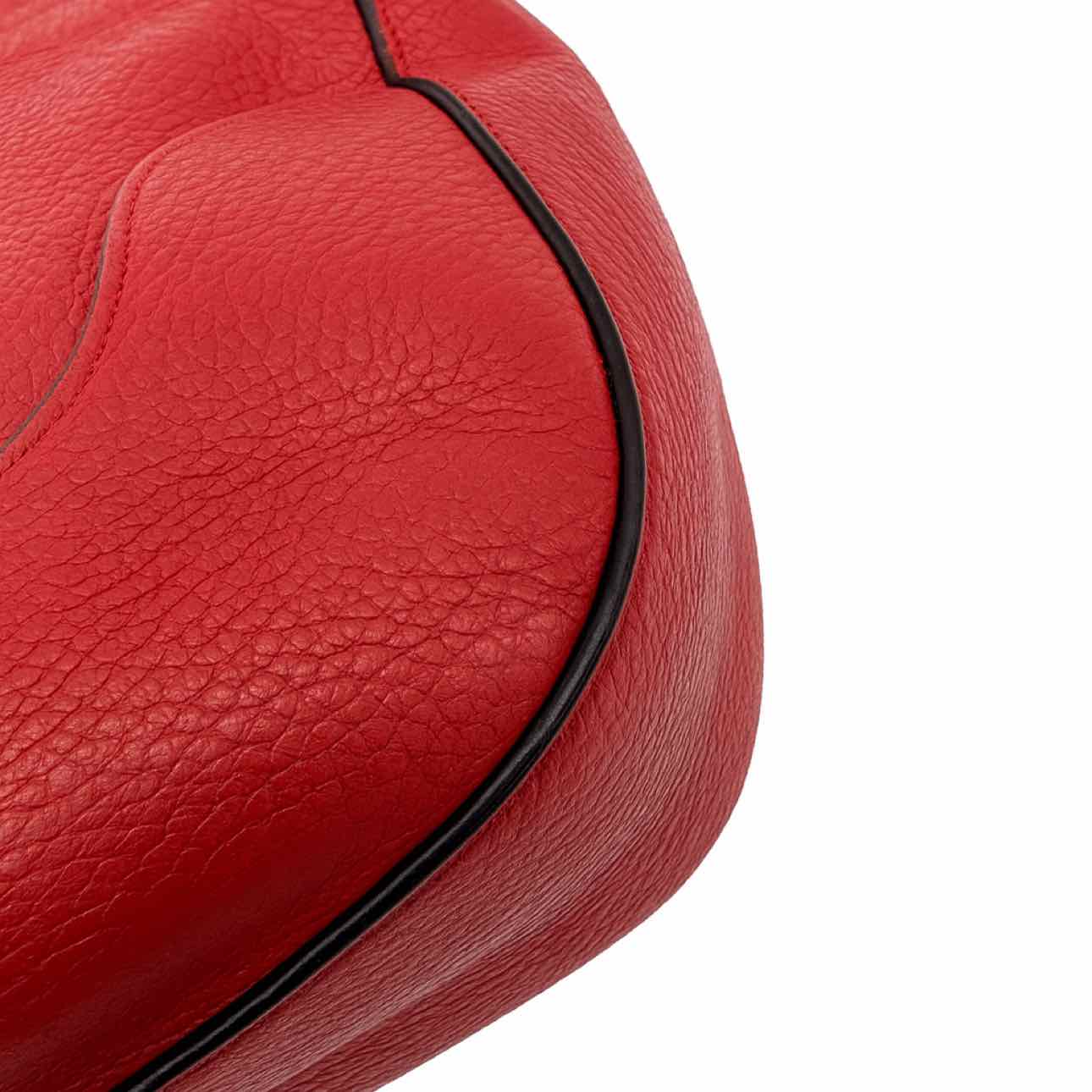 PRADA Vitello Daino Crossbody Bag Red