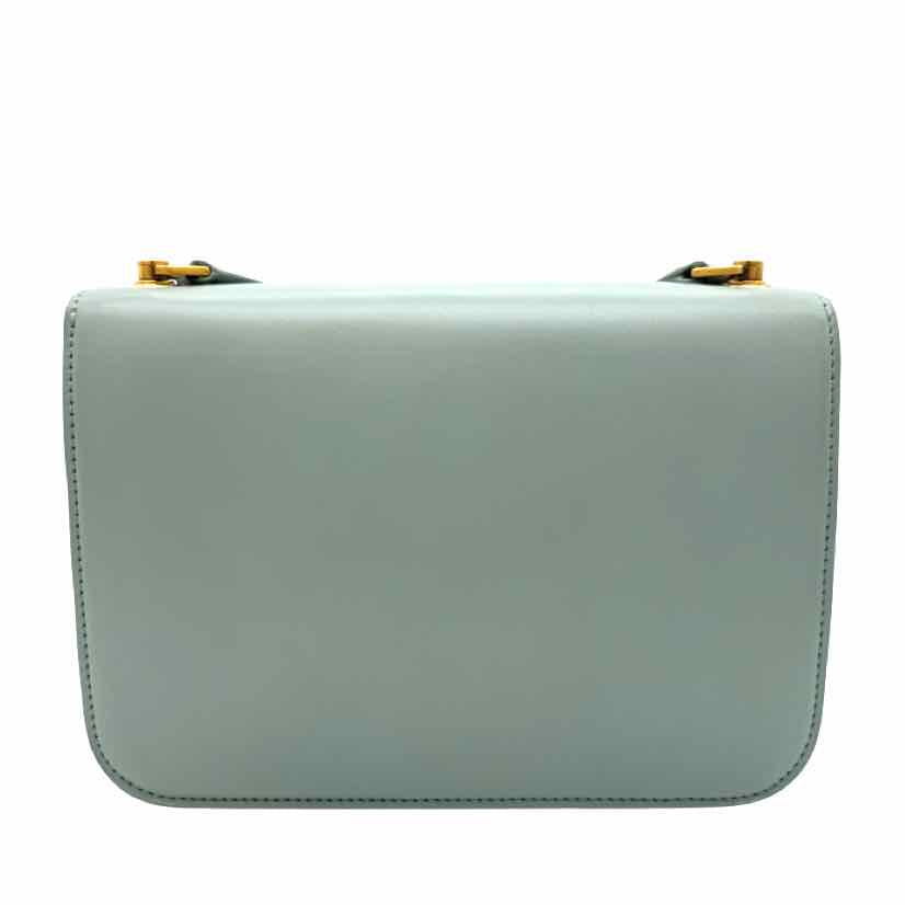 SAINT LAURENT Calfskin Carre Satchel Vert Opaline (Pre-Owned)