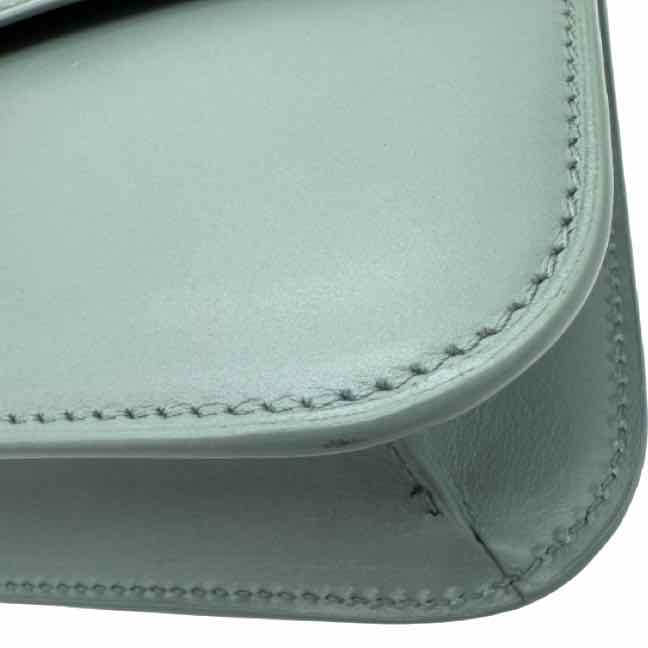 SAINT LAURENT Calfskin Carre Satchel Vert Opaline (Pre-Owned)