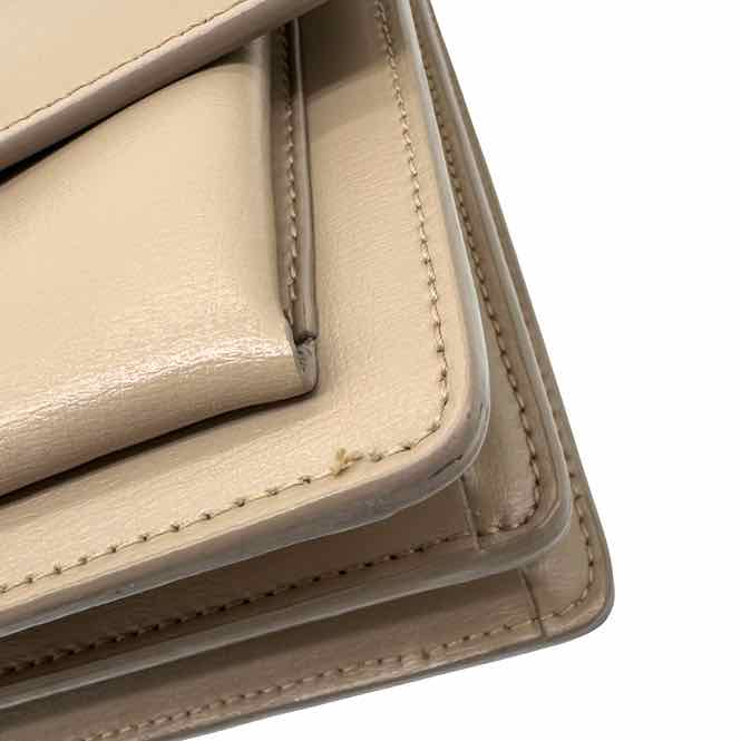 SAINT LAURENT Calfskin Medium Sunset Dark Beige Shoulder Bag (Pre-Owned)
