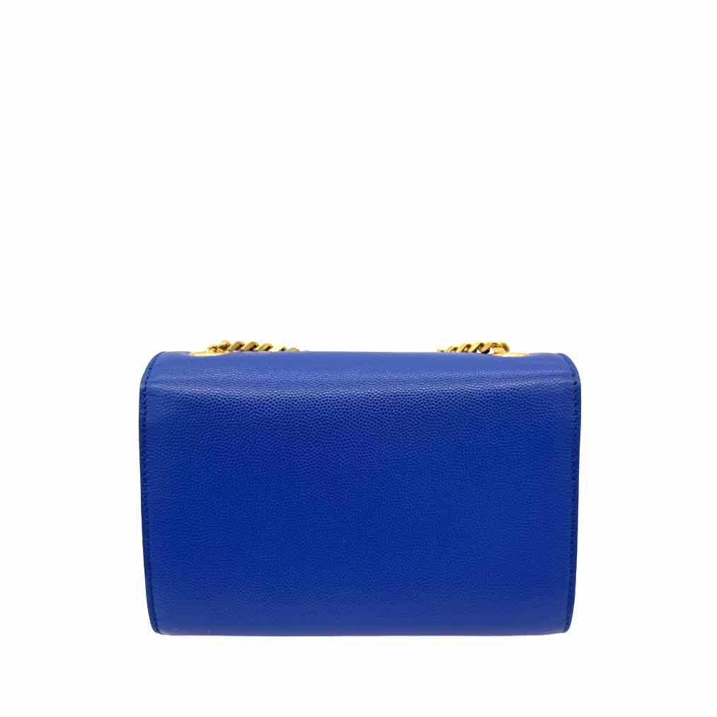 SAINT LAURENT Grain De Poudre Kate Satchel Ultramarine