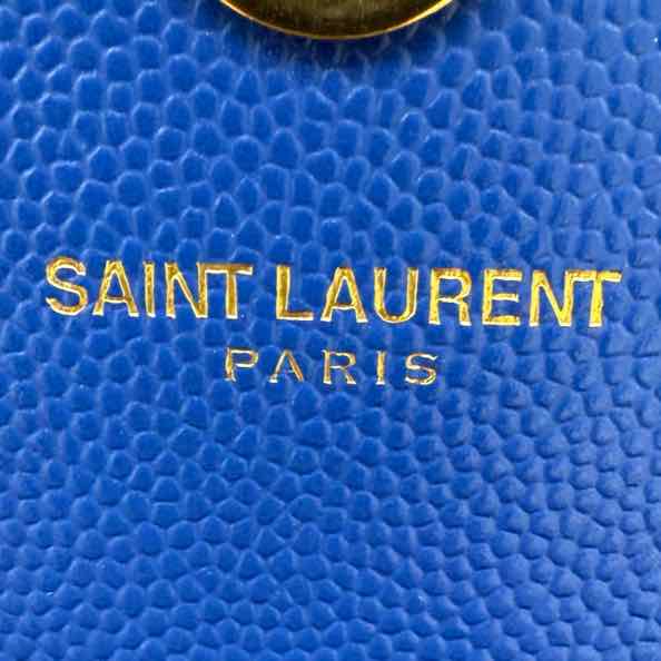SAINT LAURENT Grain De Poudre Kate Satchel Ultramarine
