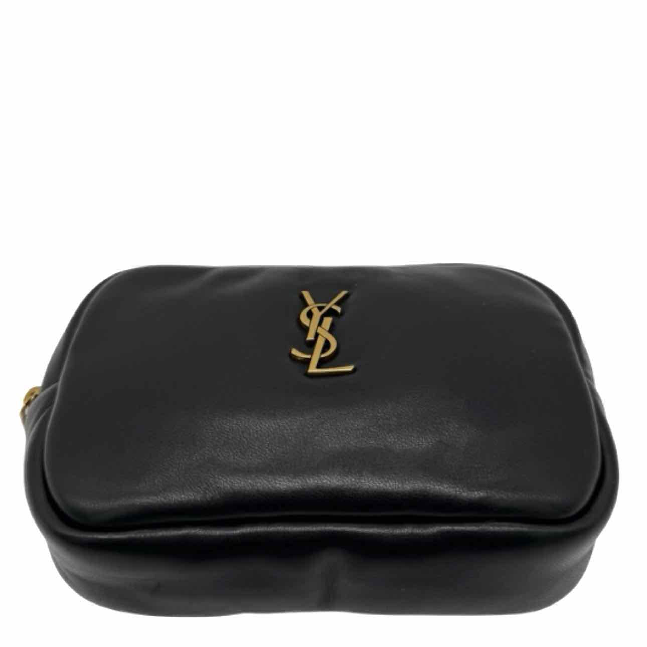 SAINT LAURENT Lambskin Calypso Cosmetic Pouch