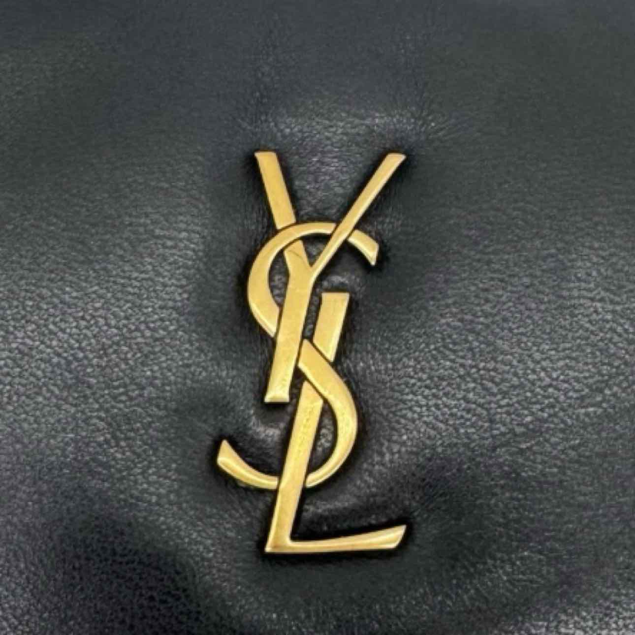 SAINT LAURENT Lambskin Calypso Cosmetic Pouch