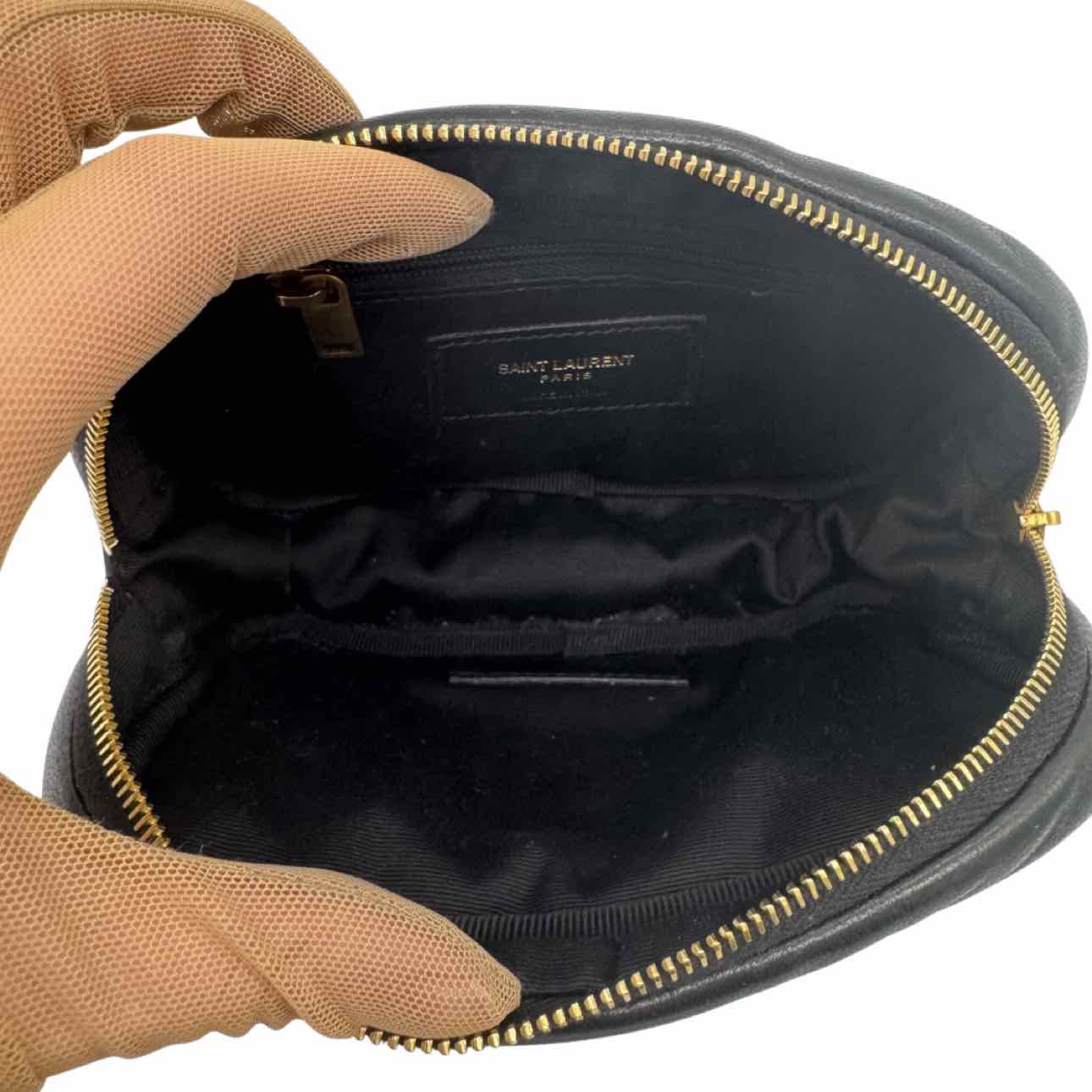 SAINT LAURENT Lambskin Calypso Cosmetic Pouch