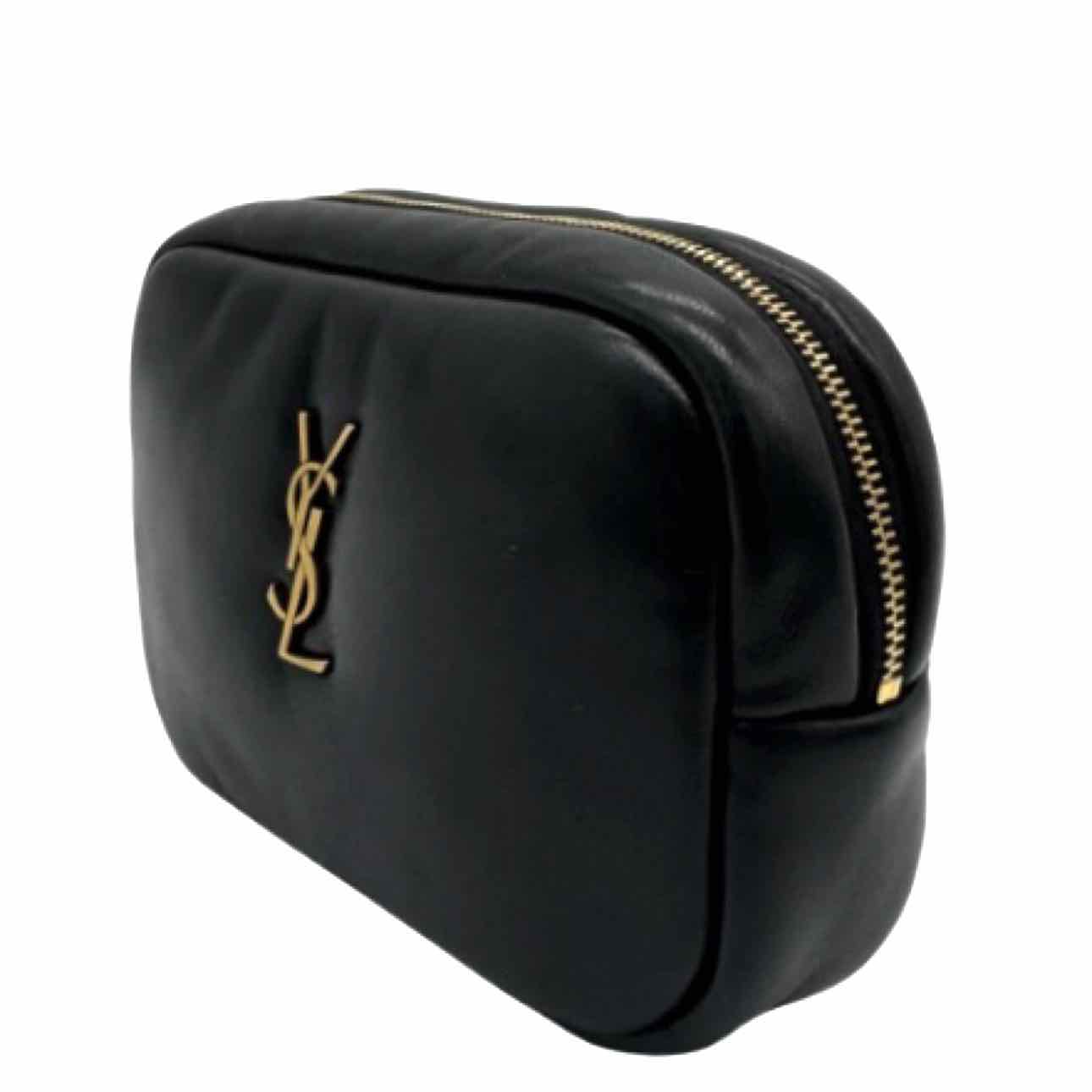 SAINT LAURENT Lambskin Calypso Cosmetic Pouch