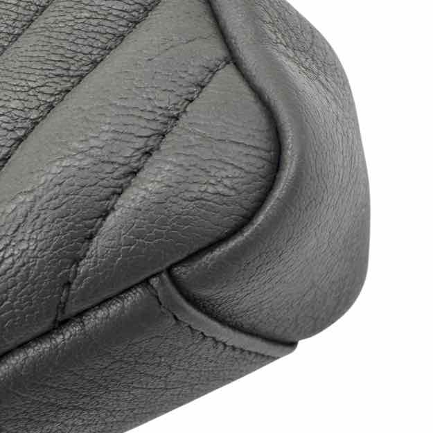SAINT LAURENT Lambskin Chevron Medium College Bag Charcoal (Pre-Owned)