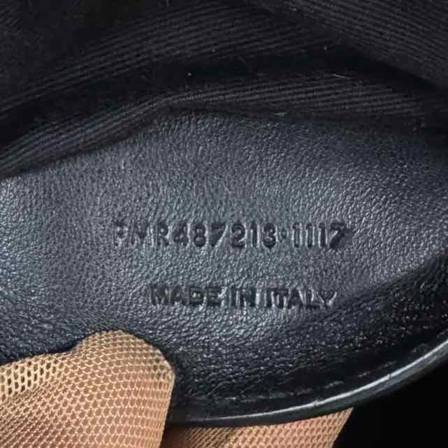 SAINT LAURENT Lambskin Chevron Medium College Bag Charcoal (Pre-Owned)