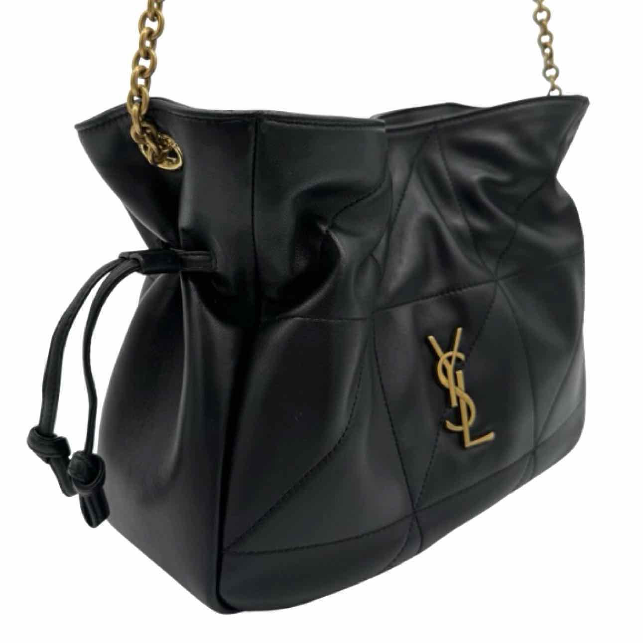 SAINT LAURENT Lambskin Jamie Medium Shoulder Pouch Black