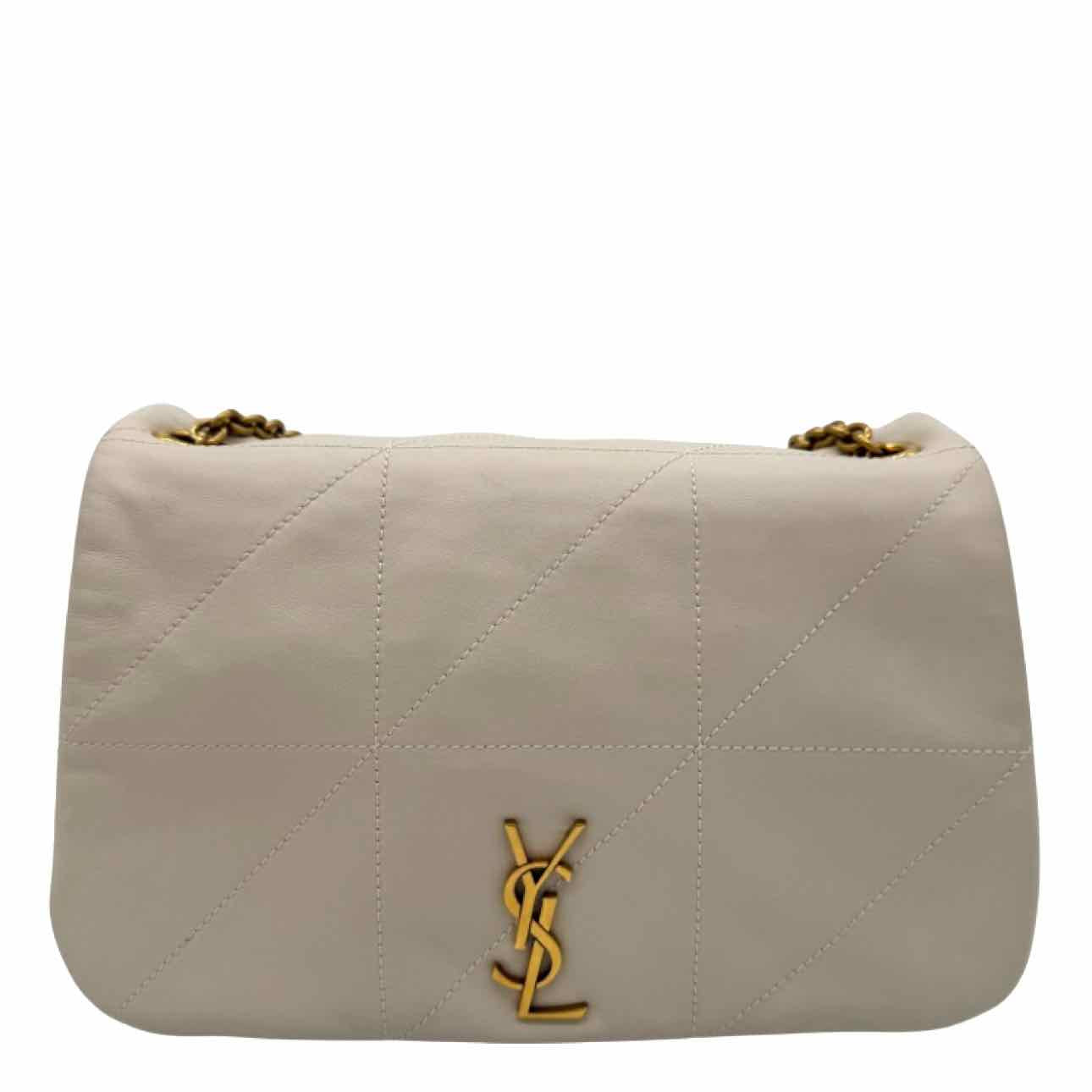 SAINT LAURENT Lambskin Matelasse Small Jamie 4.3 Shoulder Bag Cream