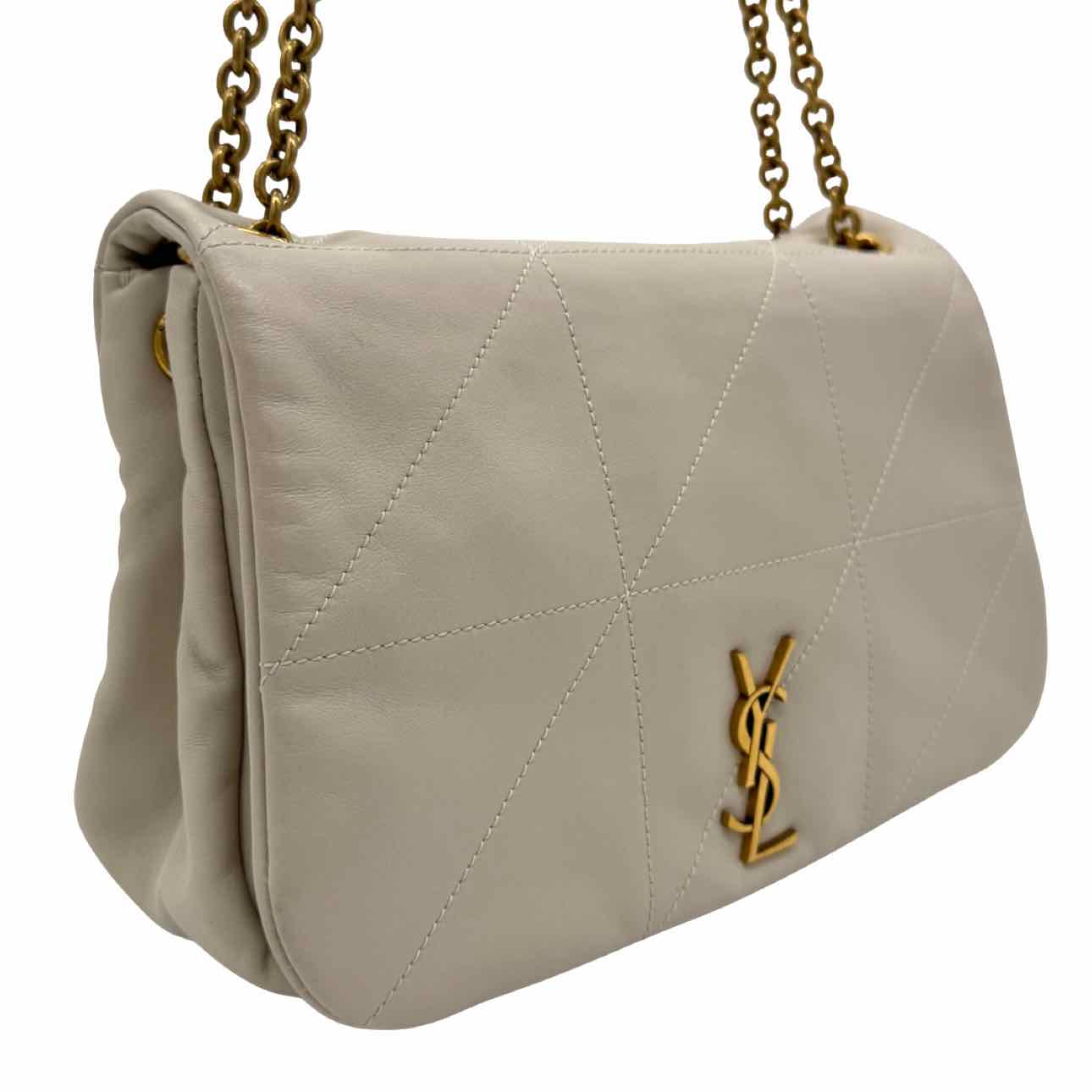 SAINT LAURENT Lambskin Matelasse Small Jamie 4.3 Shoulder Bag Cream