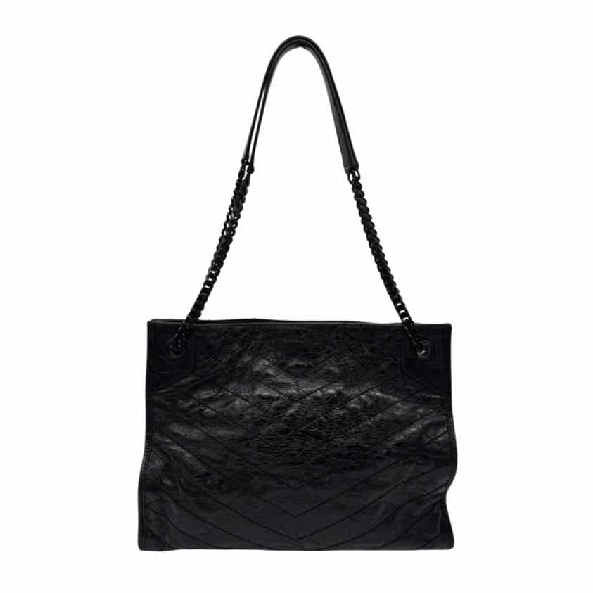 SAINT LAURENT Vintage Calfskin Niki Shopping Bag Black (Pre-Owned)
