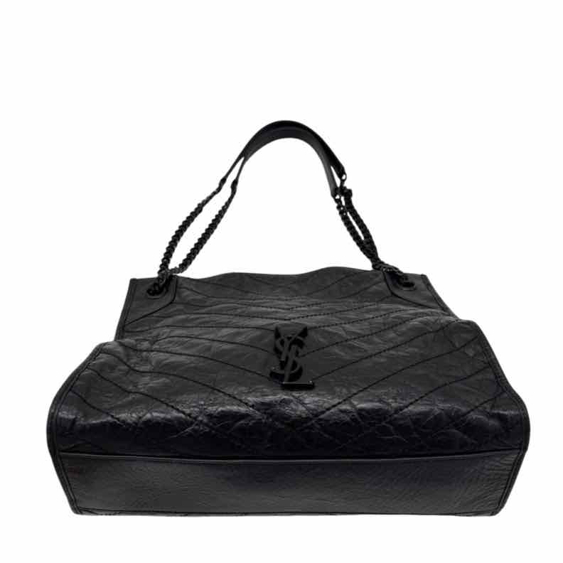 SAINT LAURENT Vintage Calfskin Niki Shopping Bag Black (Pre-Owned)
