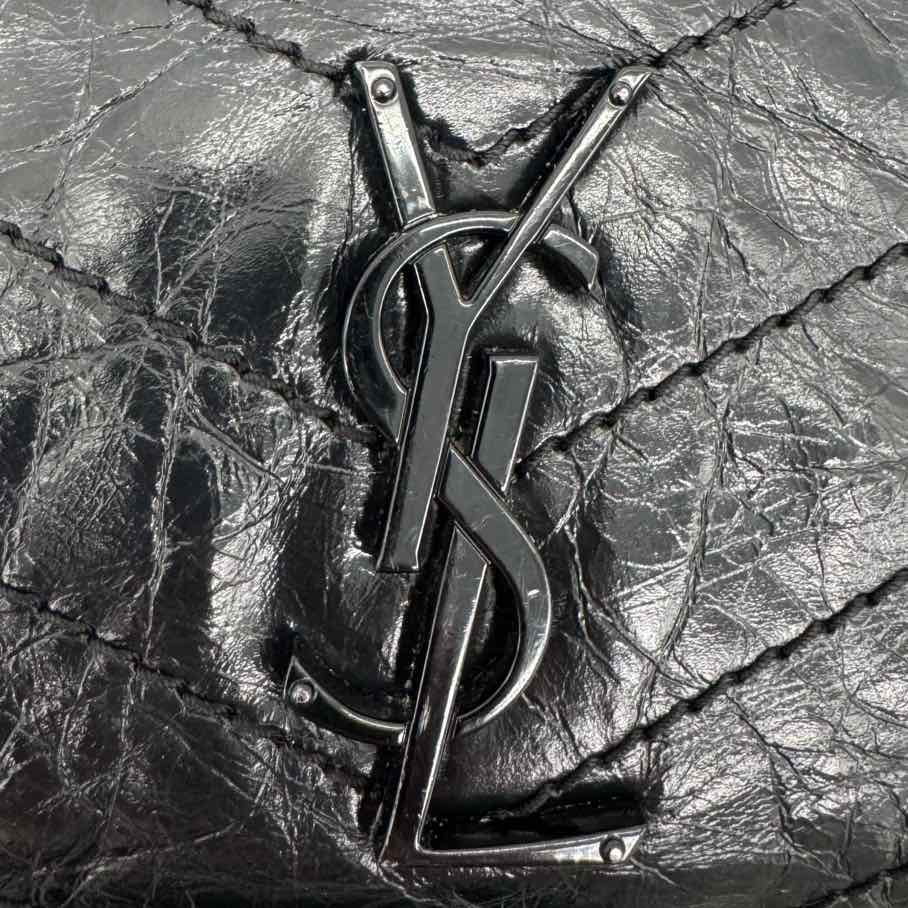 SAINT LAURENT Vintage Calfskin Niki Shopping Bag Black (Pre-Owned)