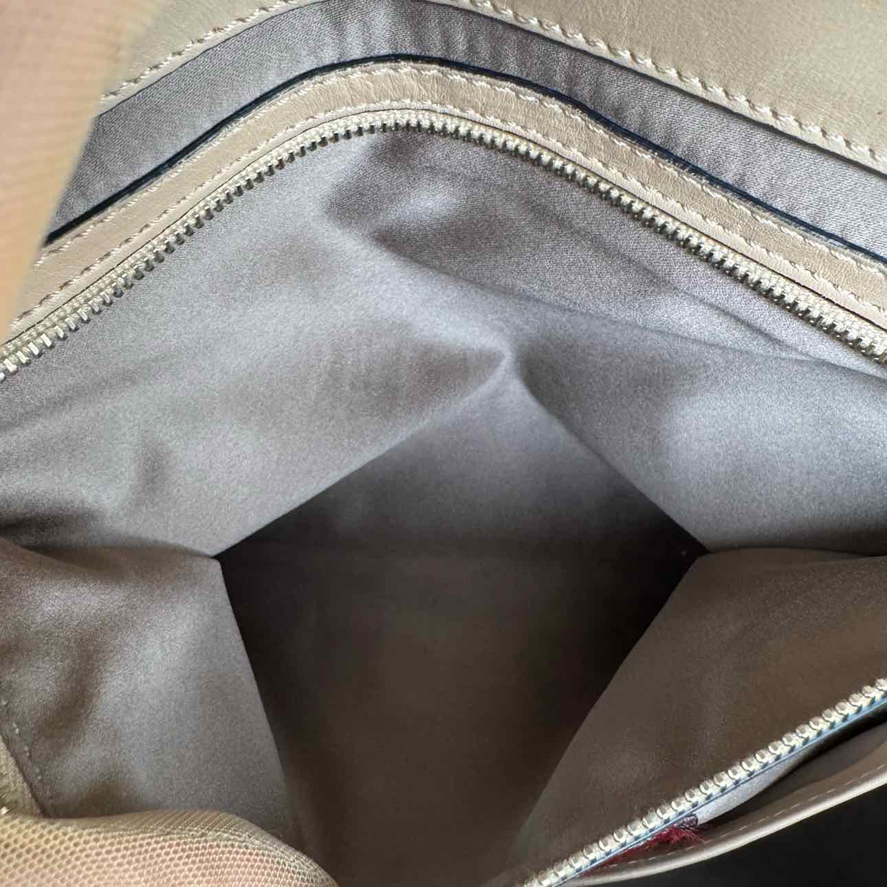 VALENTINO Garavani Rockstud Flap Satchel Beige