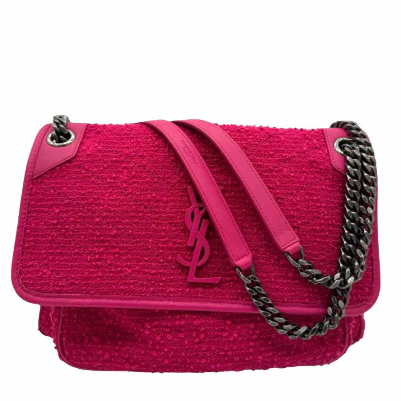 YVES SAINT LAURENT Boucle Tweed Niki Medium Shoulder Bag