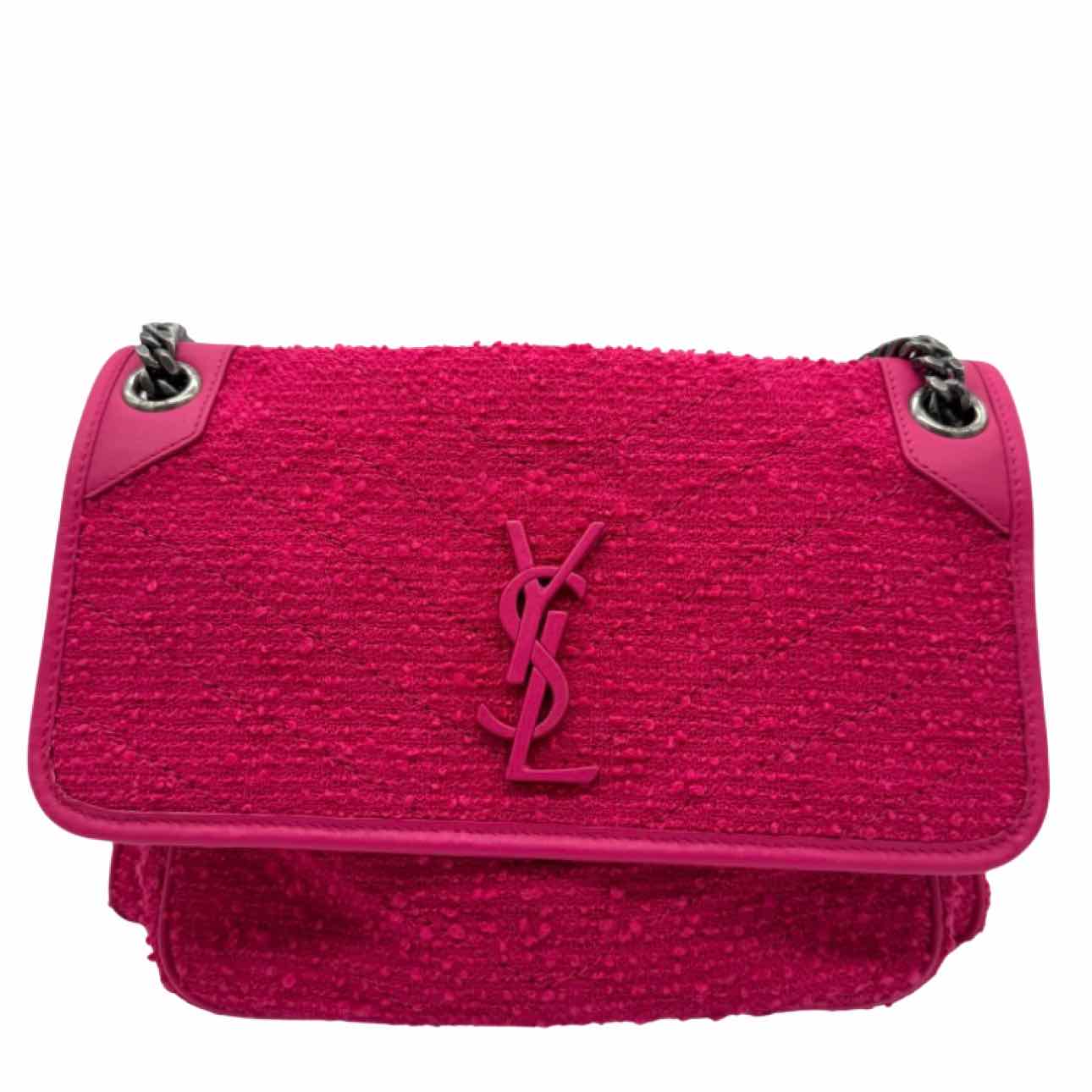 YVES SAINT LAURENT Boucle Tweed Niki Medium Shoulder Bag