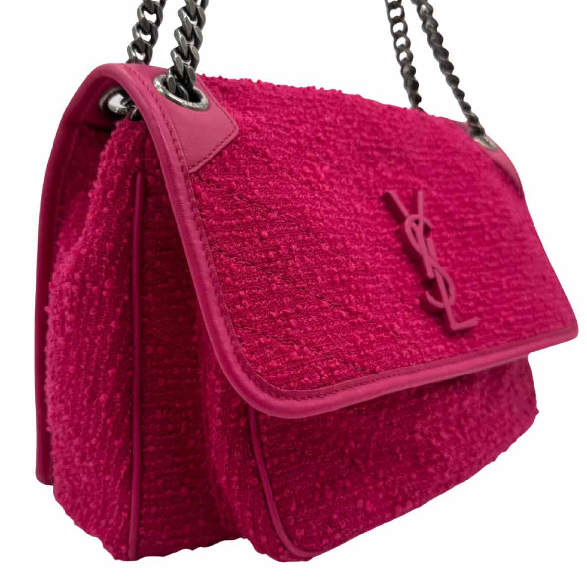 YVES SAINT LAURENT Boucle Tweed Niki Medium Shoulder Bag