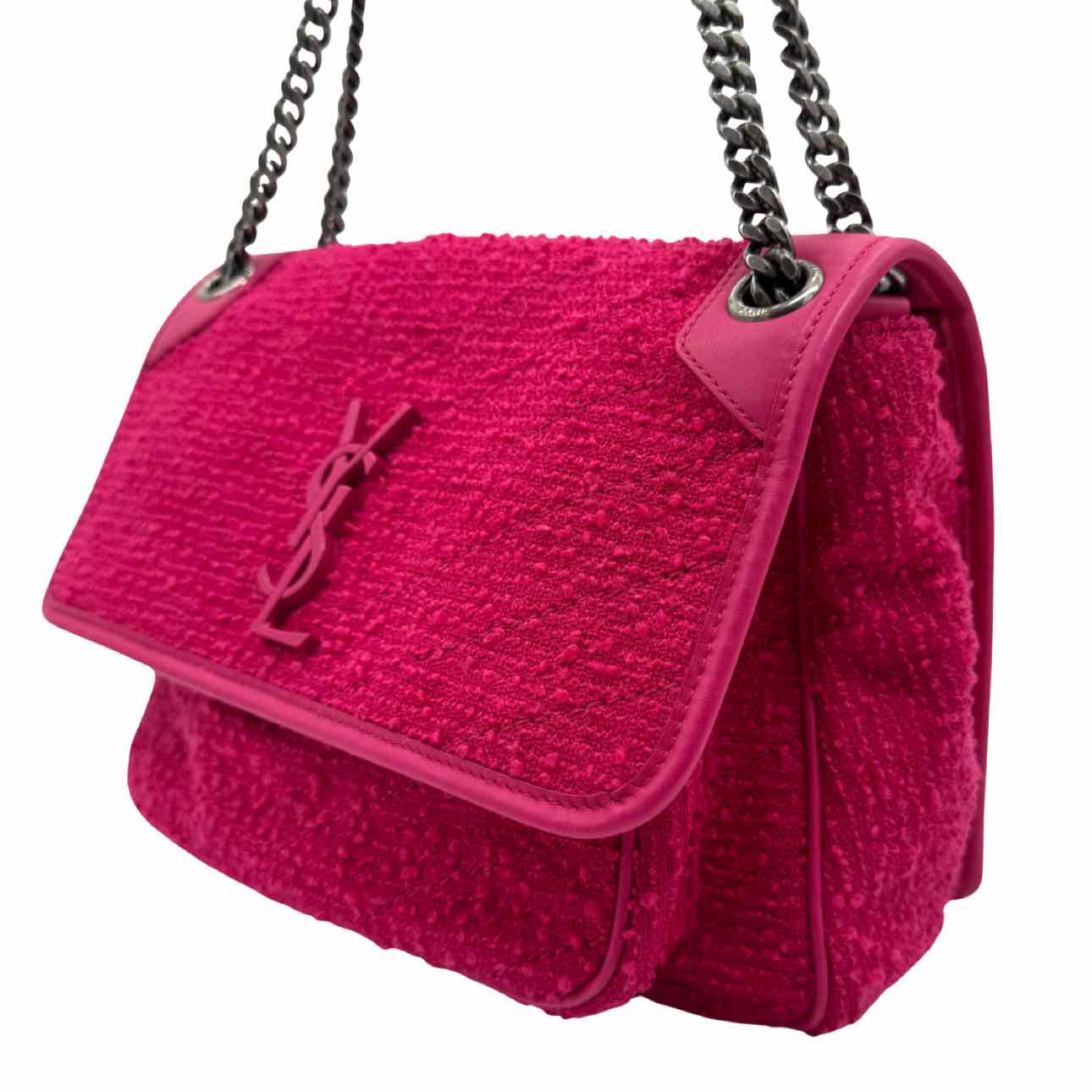 YVES SAINT LAURENT Boucle Tweed Niki Medium Shoulder Bag