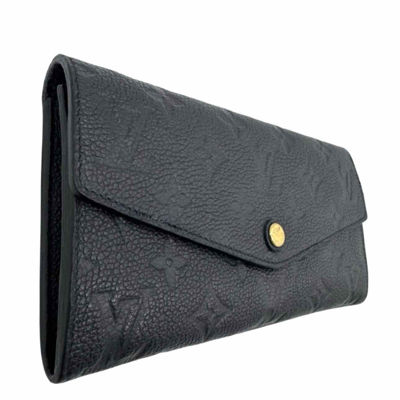 LOUIS VUITTON Empreinte Leather Sarah Wallet Navy