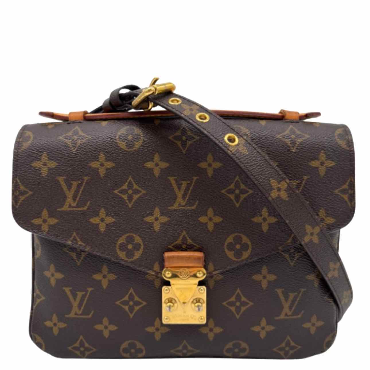 LOUIS VUITTON Monogram Canvas Pochette Metis Brown Crossbody