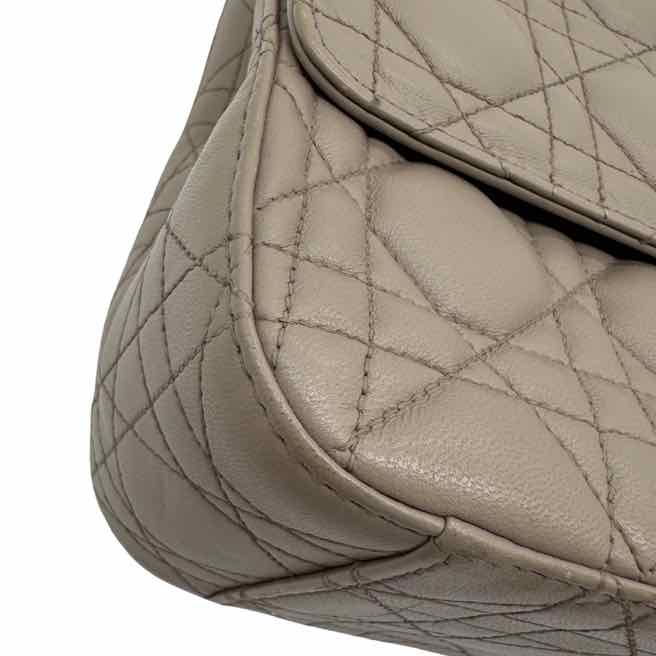 DIOR Cannage Lambskin Large Miss Dior Flap Grey (Pre-Owned)