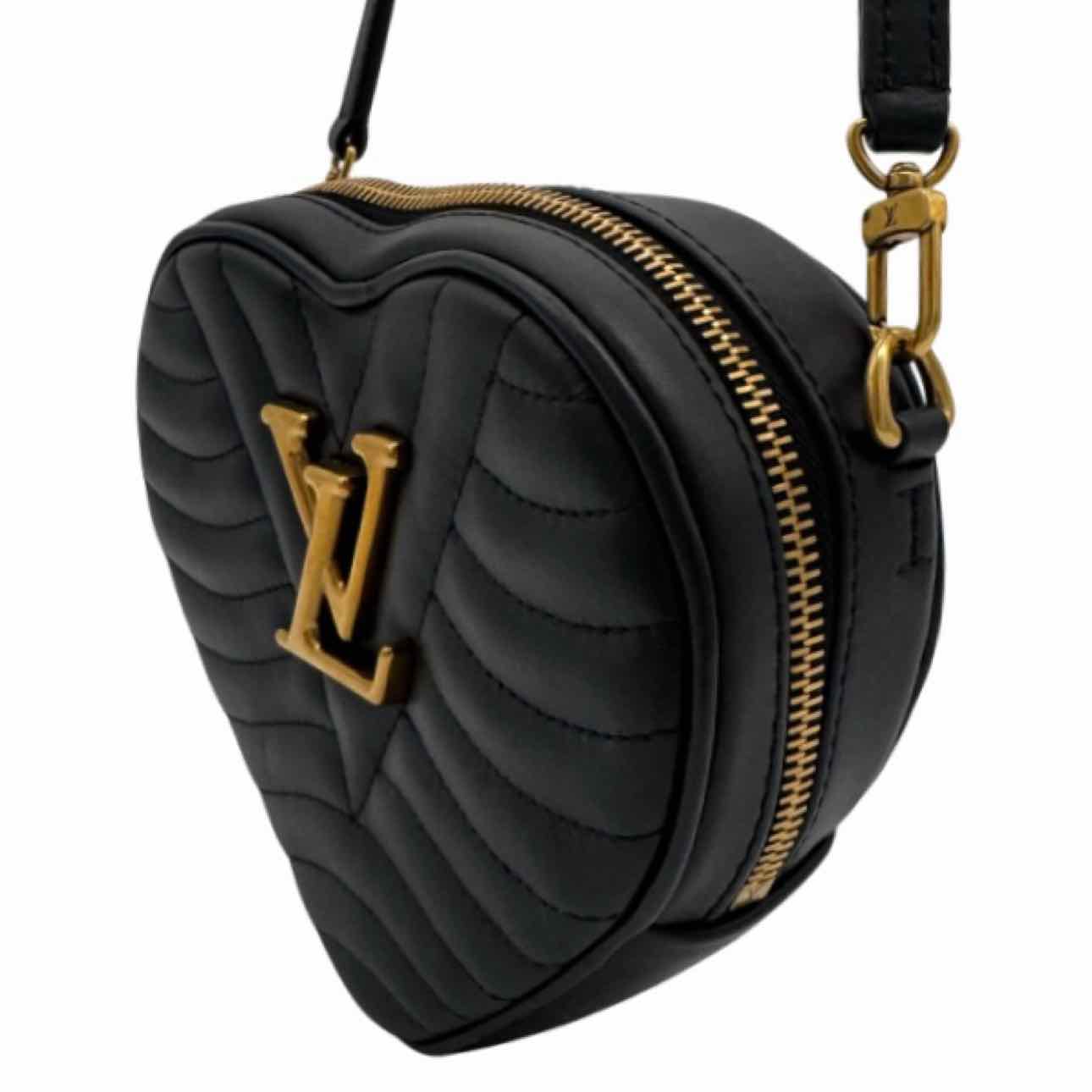LOUIS VUITTON Calfskin New Wave Heart Crossbody Black