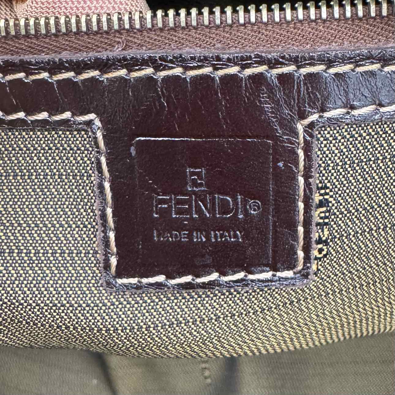 FENDI Zucca FF Top Hadle Tote Bag Brown