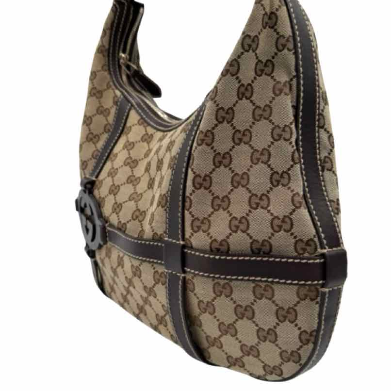 GUCCI Canvas Royal Hobo Bag Brown (Pre-Owned)