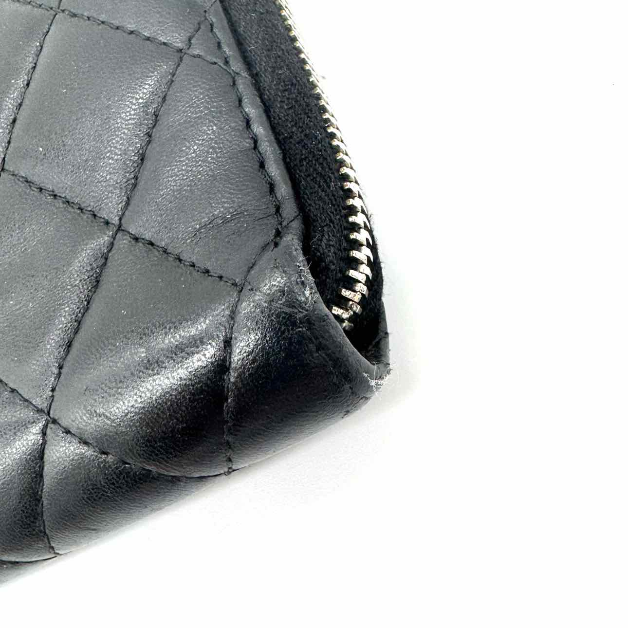 CHANEL Quilted Lambskin Zip Around Organizer Wallet (Pre-Owned)