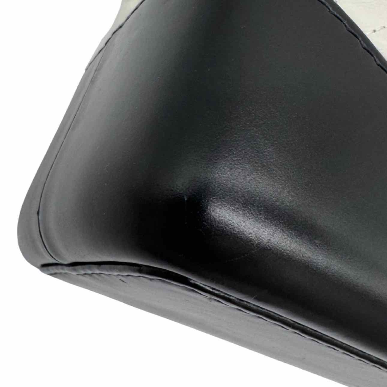 CHANEL Aged Calfskin Small Gabrielle Backpack White/Black