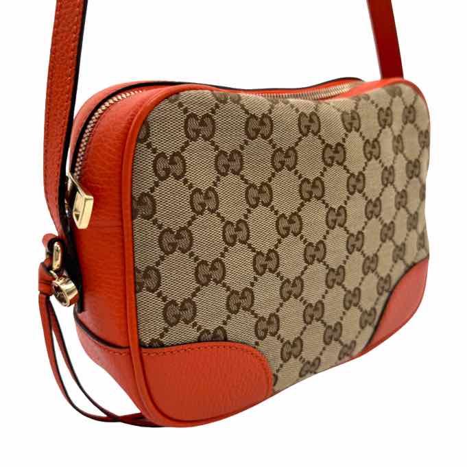 GUCCI Monogram Mini Bree Orange Messenger Bag (Pre-Owned)
