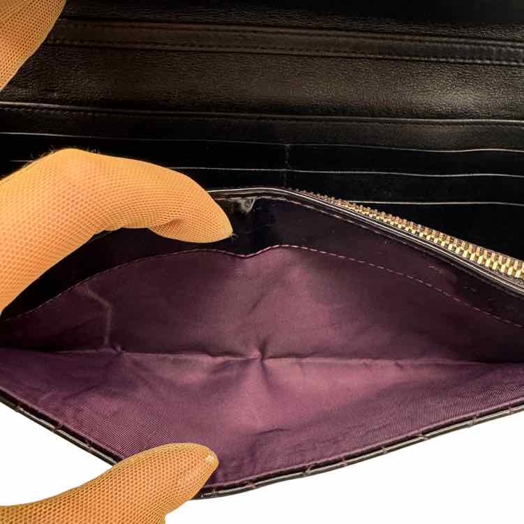 DIOR Patent Cannage Calfskin Lady Dior Rendezvous Wallet On Chain (Pre-Owned)