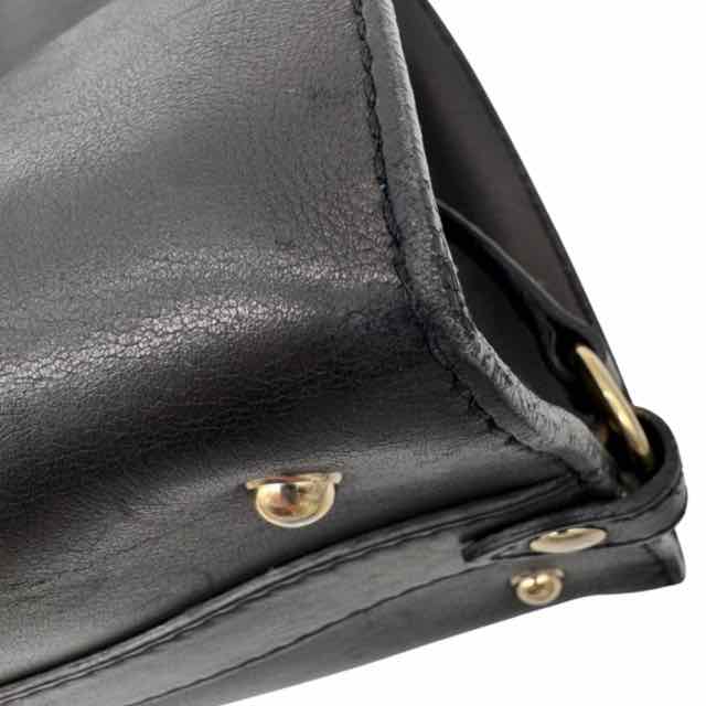 GUCCI Calfskin Stirrup Top Handle Bag Black (Pre-Ordered)