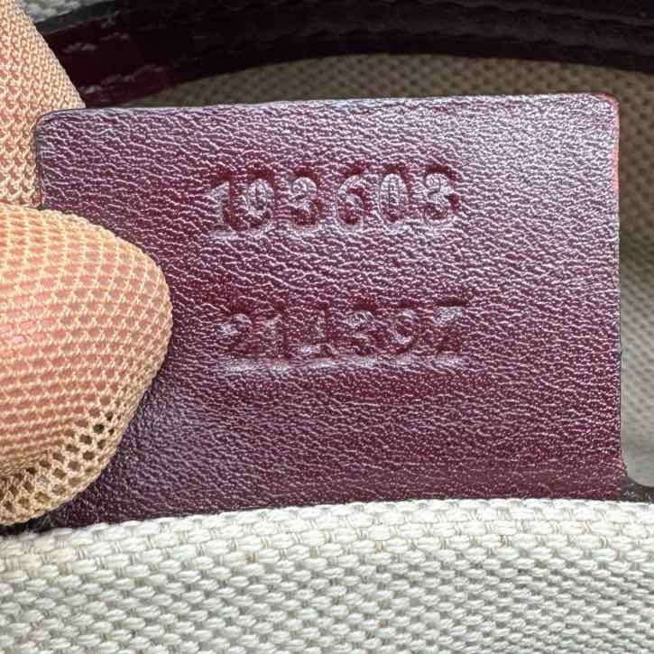 GUCCI GG Plus Monogram Medium Joy Boston Bag Burgundy (Pre-Owned)