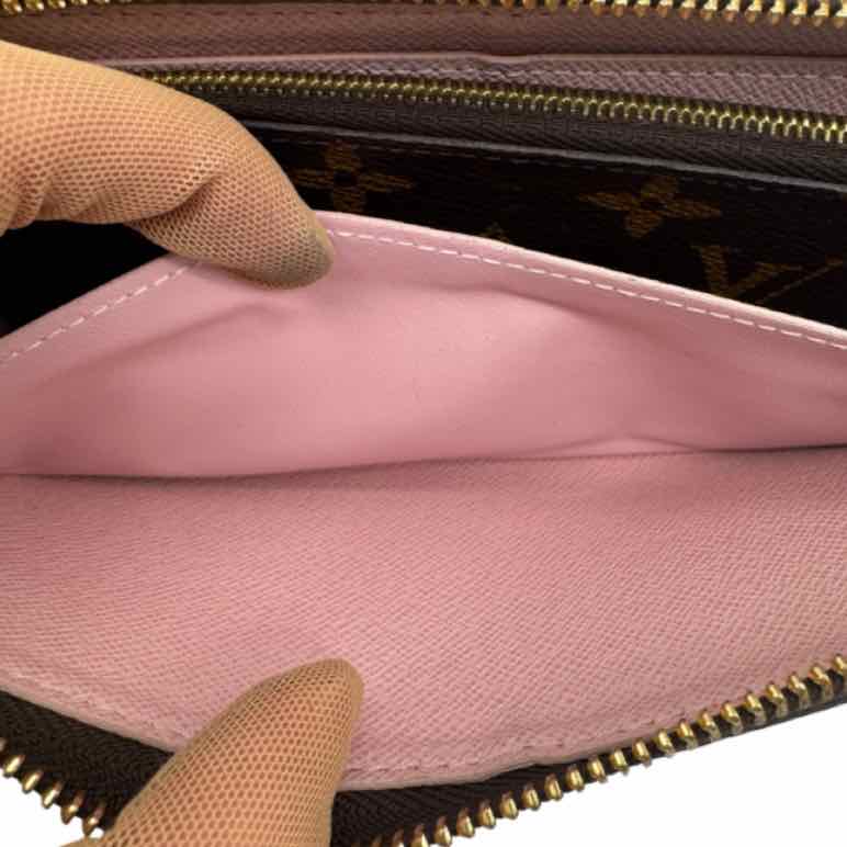 LOUIS VUITTON Monogram Canvas Clemence Wallet Rose Ballerine (Pre-Owned)