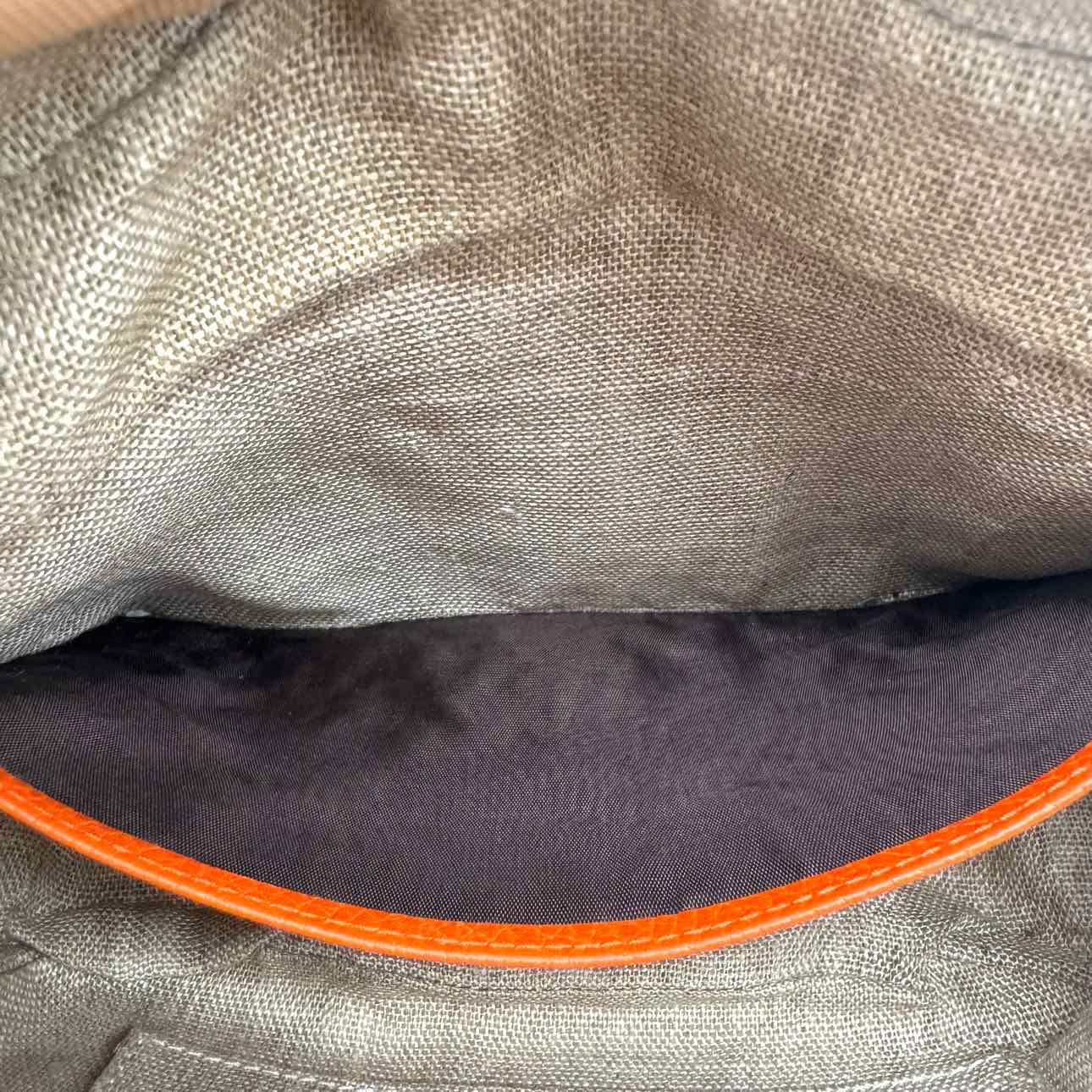GUCCI Monogram Mini Bree Orange Messenger Bag (Pre-Owned)
