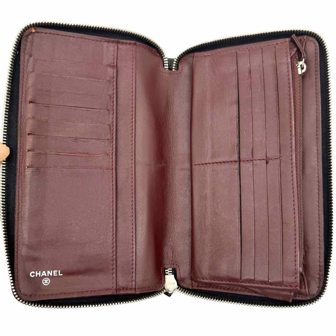 CHANEL Quilted Lambskin Zip Around Organizer Wallet (Pre-Owned)