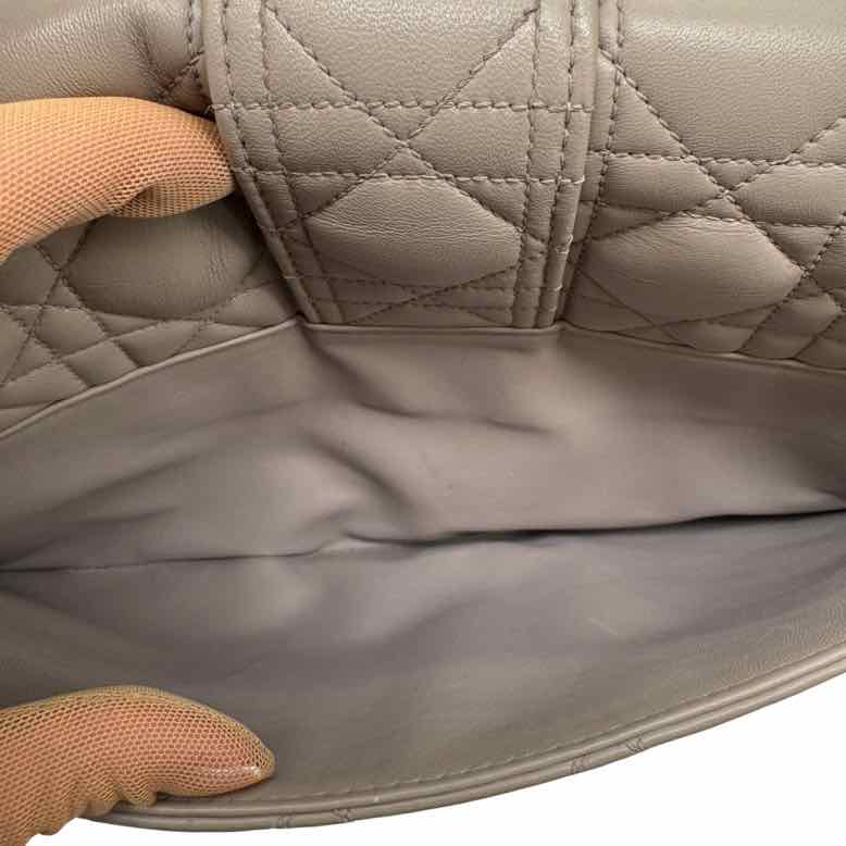 DIOR Cannage Lambskin Large Miss Dior Flap Grey (Pre-Owned)