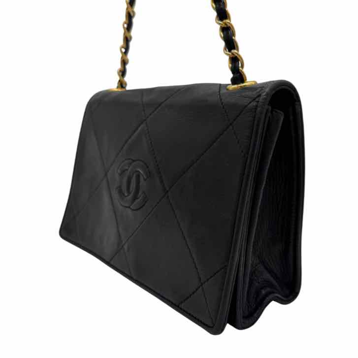 CHANEL Quilted Lambskin Full Flap Coco Mark Shoulder Bag (Pre-Owned)