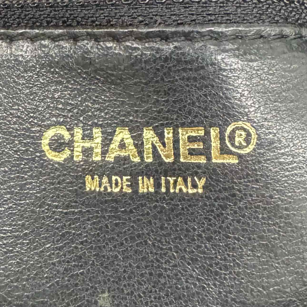 CHANEL Quilted Caviar Medallion Tote Bag Black
