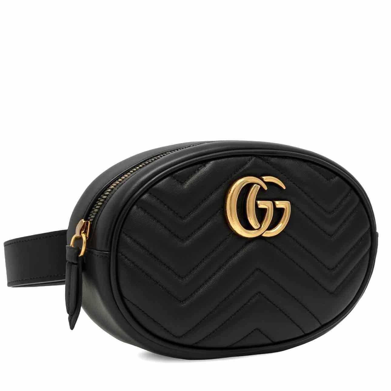 GUCCI Marmont Belt Bag Black (Pre-Owned)