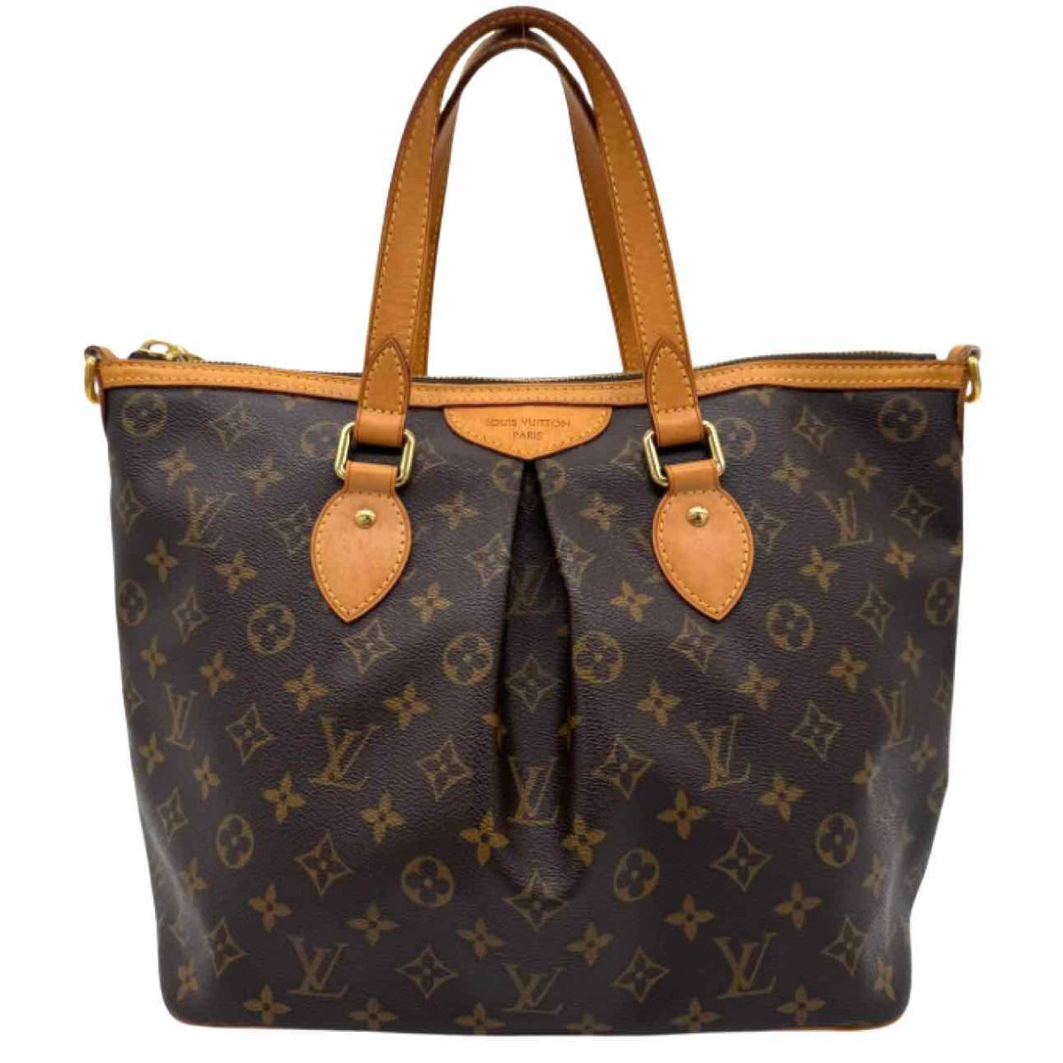 LOUIS VUITTON Monogram Canvas Palermo PM Tote Brown