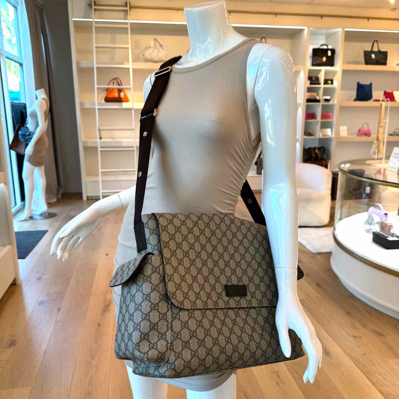 GUCCI GG Supreme Large Diaper Bag