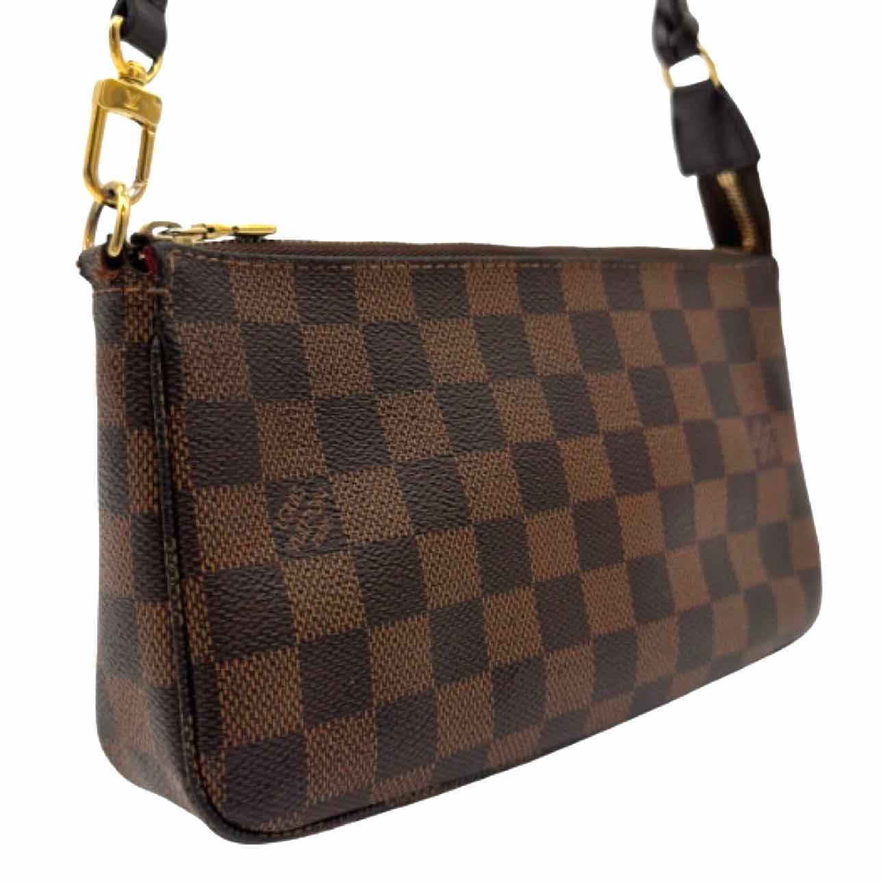 LOUIS VUITTON Damier Ebene Canvas Pochette Accessoires Brown