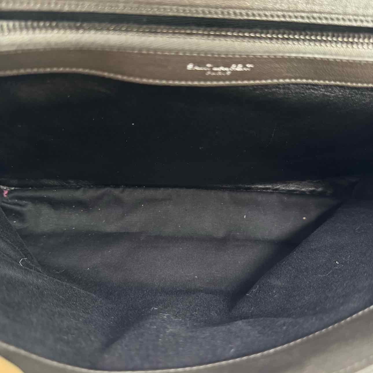 SAINT LAURENT Sheepskin Tri-Quilt Large College Bag Asphalt (Pre-Owned)