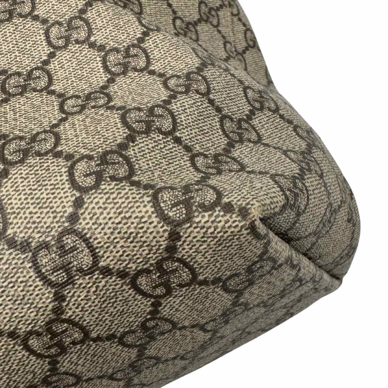 GUCCI GG Supreme Monogram Medium Ophidia Tote Bag Brown