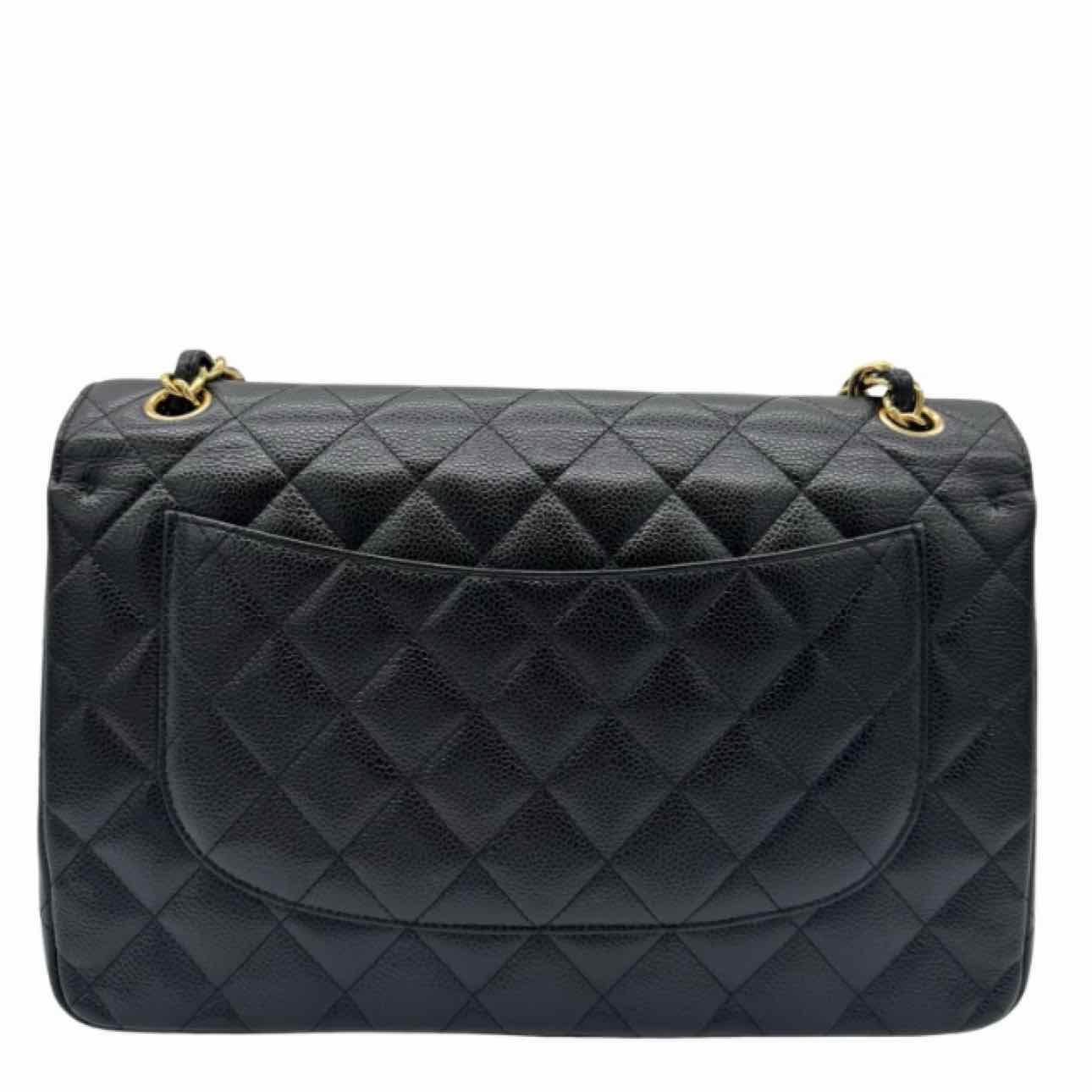 CHANEL Quilted Caviar Classic Double Flap Jumbo