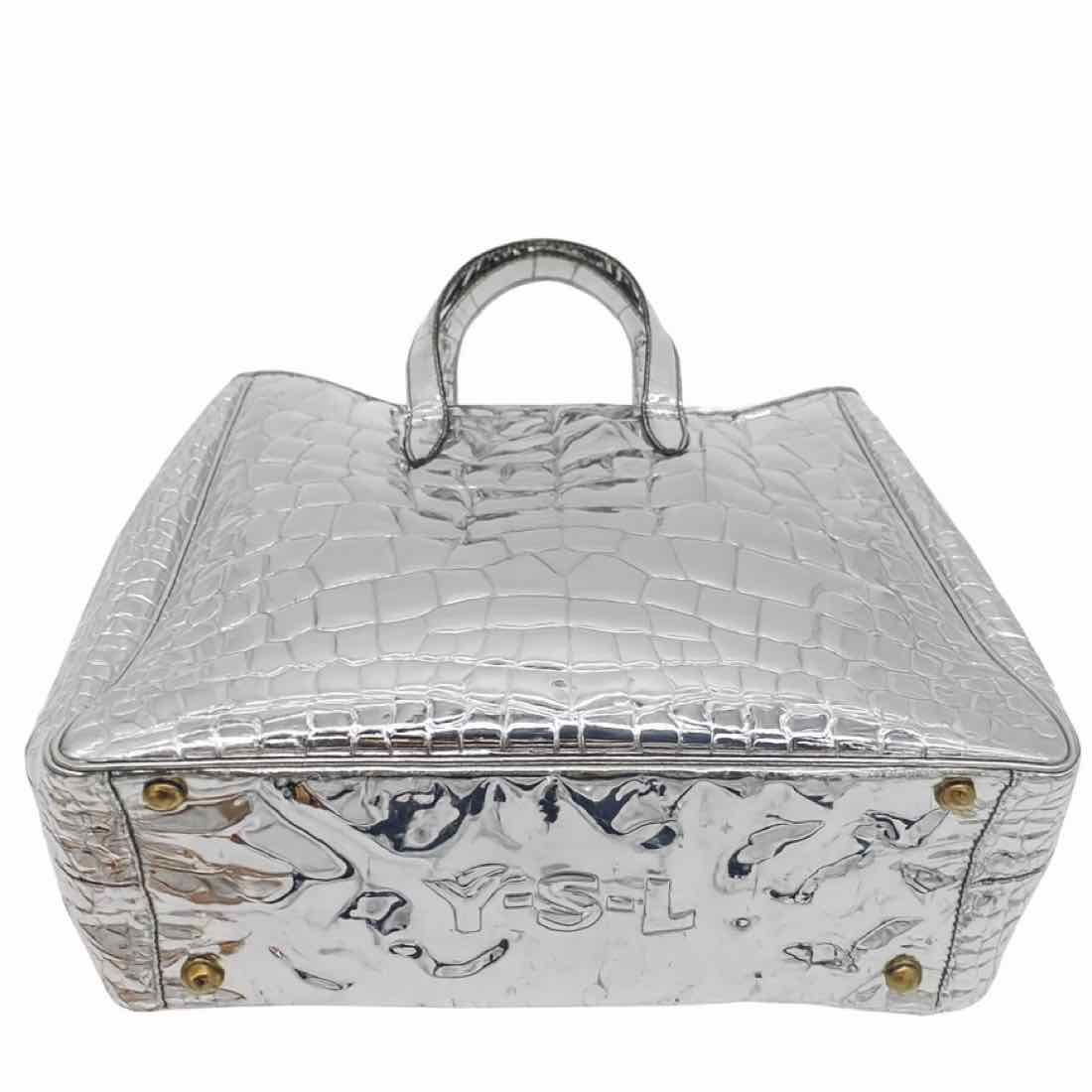 SAINT LAURENT Patent Leather Rive Gauche Raspail Tote (Pre-Owned)